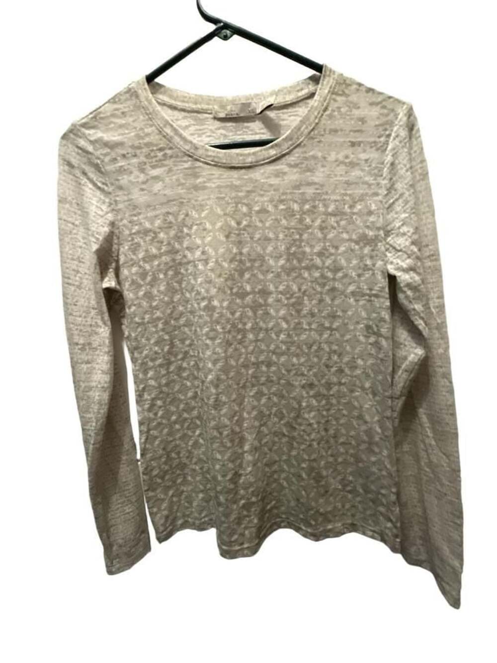 prAna Long Sleeve Crew Shirt Size XS Gray Geo Print